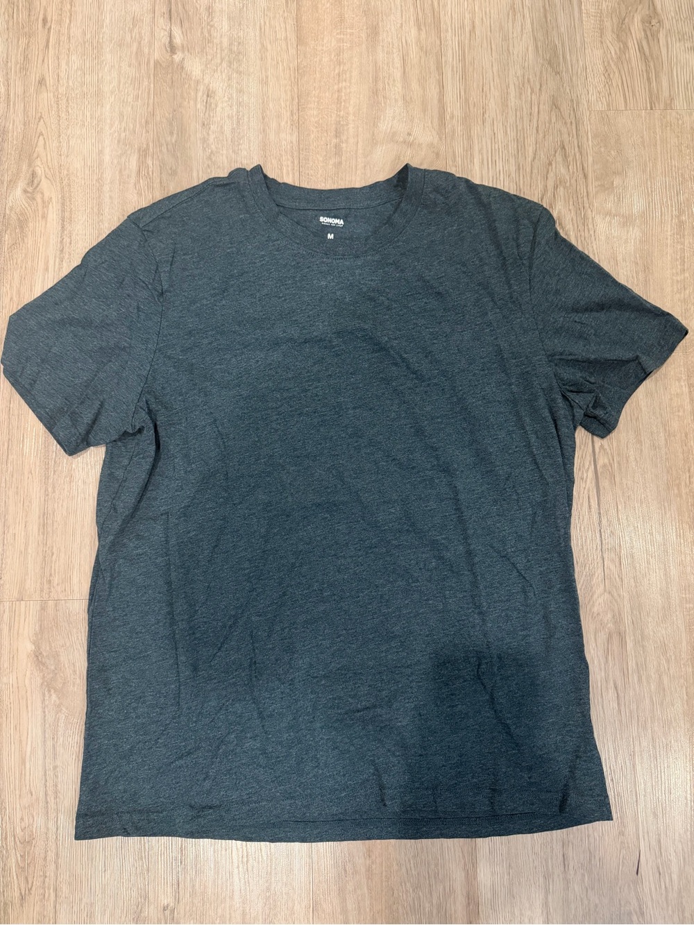 Sonoma Goods For Life Men's Short Sleeve Essential Crewneck Tee - Blue - Medium